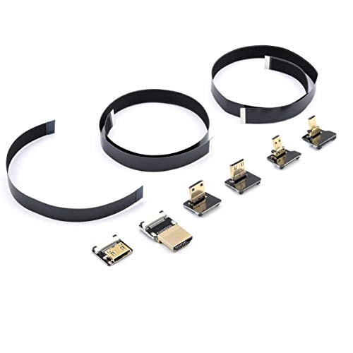 FPVKing FPV für HDMI-Flachbandkabel mit Standard-, Mini- und Mikro-Steckern, Bündel-Set für Luftfotografie mit Multicoptern von FPVKing