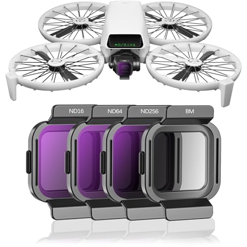 FPVtosky Black Mist/ND-Filter-Set für DJI Flip Zubehör, 4 Stück, schwarzer Diffusionsfilter & ND16 ND64 ND256 HD optisches Glas, mehrfach beschichtete Graufilter FPVtosky Black Mist/ND-Filter-Set für DJI Flip Zubehör, 4 Stück, schwarzer Diffusionsfilter & ND16 ND64 ND256 HD optisches Glas, mehrfach beschichtete Graufilter von FPVtosky