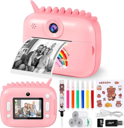 FQUVSP Kinderkamera, 48MP 2.4 Zoll Bildschirm, Sofortbildkamera mit 32G Karte, Druckpapier & Farbigen Stiften, 1080P HD Video, Geschenk für Kinder 3-12 Jahren FQUVSP Kinderkamera, 48MP 2.4 Zoll Bildschirm, Sofortbildkamera mit 32G Karte, Druckpapier & Farbigen Stiften, 1080P HD Video, Geschenk für Kinder 3-12 Jahren von FQUVSP