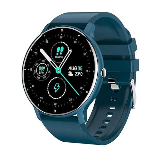 0,8cm Ultradünn Smartwatch Fitness Tracker Schrittzähler mit Funktionen von Herzfrequenz, Blutdruck, Blutsauerstoff und Schlafüberwachung, Support Nachricht Push Benachrichtigung, Mehrere OSD Sprachen von FRAKS