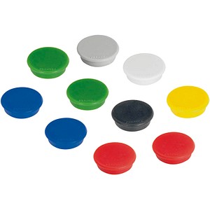 10 FRANKEN Haftmagnet Magnet farbsortiert Ø 1,27 cm von FRANKEN