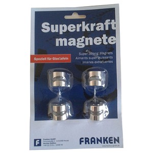 4 FRANKEN Magnethaken silber 1,6 x 1,6 cm von FRANKEN