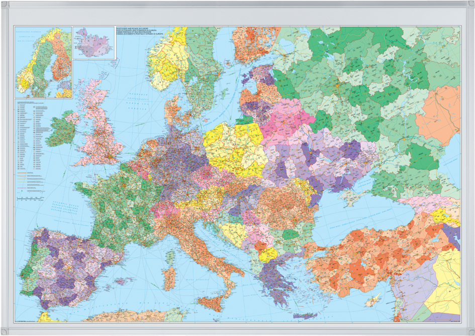 FRANKEN Europakarte, pinnbar, (B)1.400 x (H)1.000 mm von FRANKEN