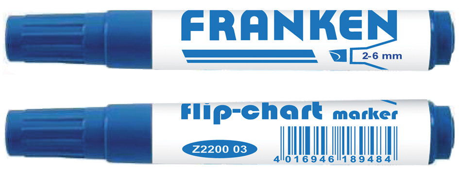 FRANKEN Flipchart Marker, Strichstärke: 2-6 mm, blau von FRANKEN