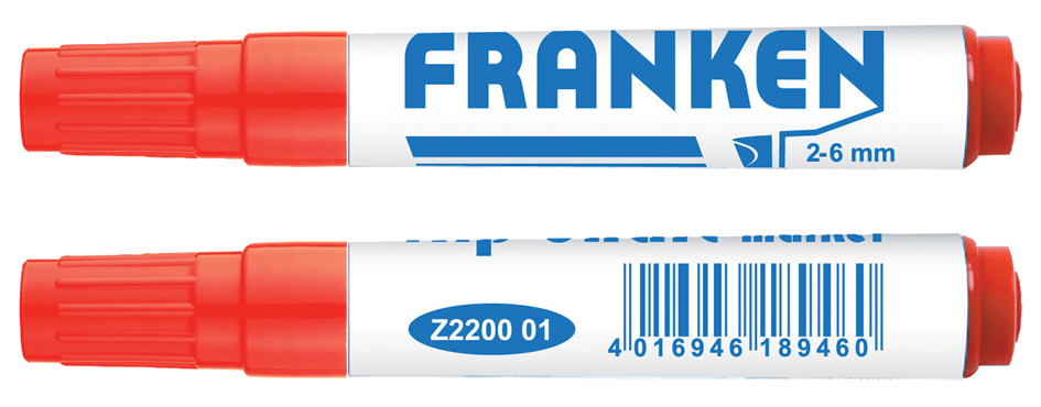 FRANKEN Flipchart Marker, Strichstärke: 2-6 mm, rot von FRANKEN