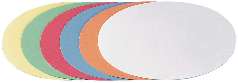 FRANKEN Moderationskarte, Oval, 190 x 110 mm, sortiert von FRANKEN