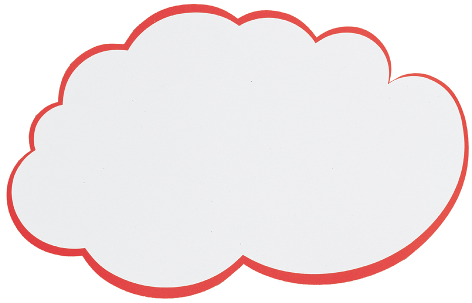 FRANKEN Moderationskarte Wolke, 620 x 370 mm, weiß mit von FRANKEN