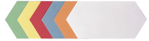 FRANKEN Moderationskarten Rhombus 95 x 205 mm, sortiert von FRANKEN