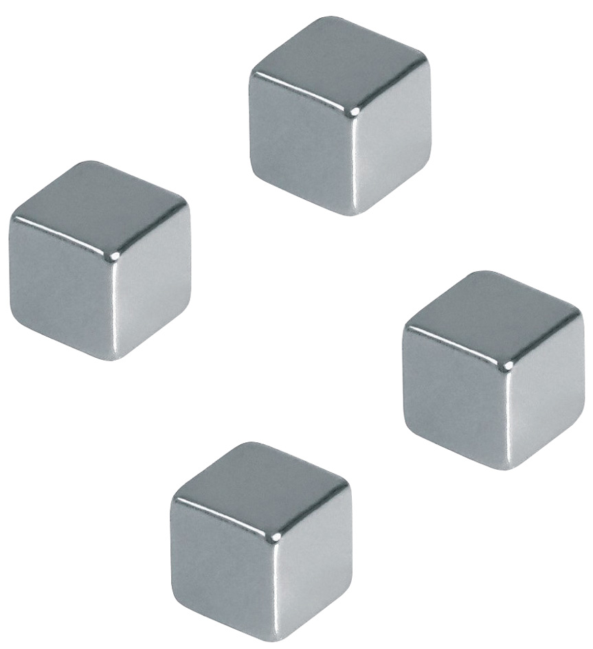 FRANKEN Neodym-Magnetwürfel, Maße: 10 x 10 x 10 mm, chrom von FRANKEN