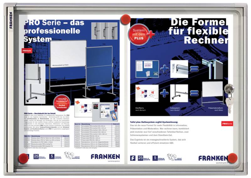 FRANKEN Schaukasten X-tra!Line, 1 x DIN A4, Innenbereich von FRANKEN