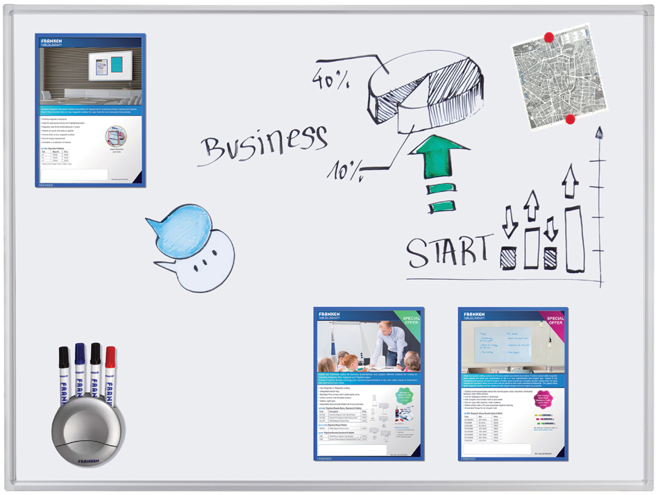 FRANKEN Weißwandtafel ECO, emailliert, 900 x 600 mm von FRANKEN