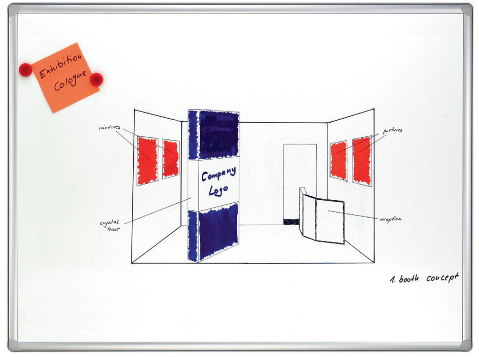 FRANKEN Weißwandtafel PRO, emailliert, 1.500 x 1.000 mm von FRANKEN