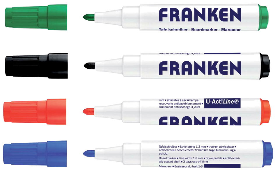 FRANKEN Whiteboard-Marker U-ACT! Line, farbig sortiert von FRANKEN