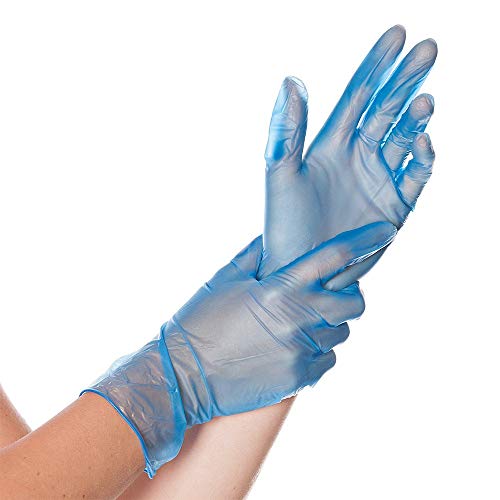 Hygostar VINYL-Handschuhe CLASSIC BLAU gepudert, blau, Größe L von FRANZ MENSCH
