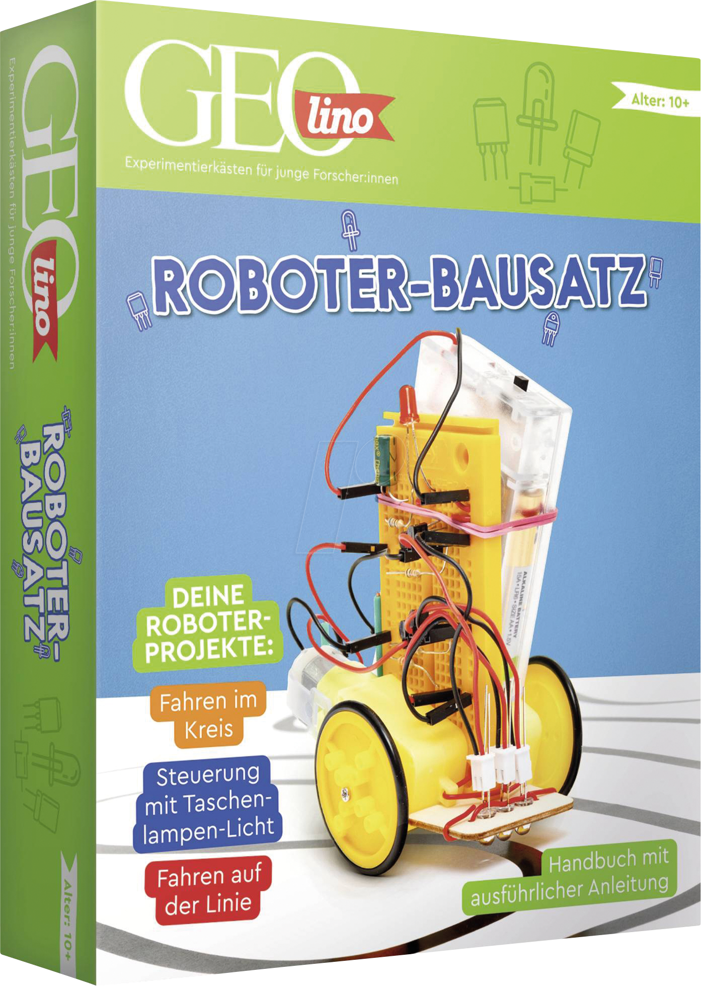 IS 9-631-67158-5 - Maker KIT GEOlino  - Roboter-Bausatz von FRANZIS-VERLAG