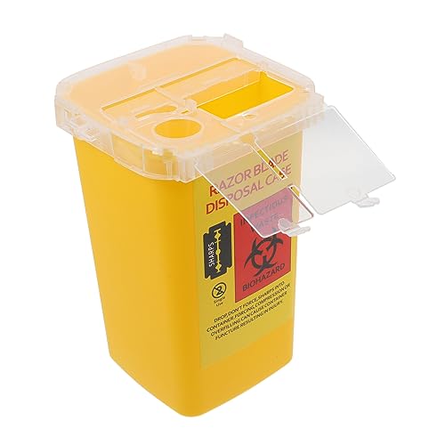 FRCOLOR 1 Stück Klingen-Recycling-Box Friseurladen Barbier Entsorgungsbehälter für Rasierer scharfes S einzel recyceln Entsorgungsfall Friseurzubehör Müllcontainer Yellow FRCOLOR 1 Stück Klingen-Recycling-Box Friseurladen Barbier Entsorgungsbehälter für Rasierer scharfes S einzel recyceln Entsorgungsfall Friseurzubehör Müllcontainer Yellow von FRCOLOR