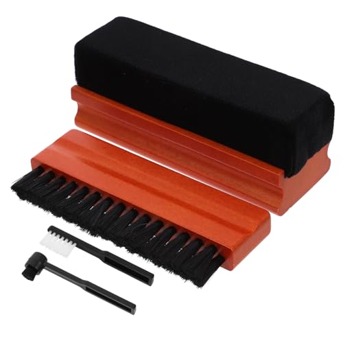 FRCOLOR 1Satz Schallplatten Reinigungsset Teiliges Set Mit Vinyl Bürsten Tragbar Für CD Dvd Player Und Holzhaarbürste Und Rundbürste von FRCOLOR