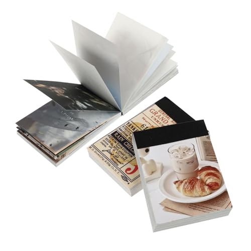 FRCOLOR 3 Stück Collage Dekorationspapier ästhetisch Planer Schrottbuch Scrapbooking Sammelalbum liefert notizbuch kleiner Notizblock Colorful von FRCOLOR