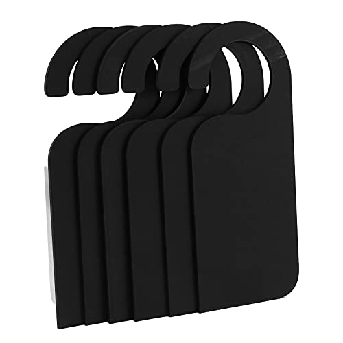 FREDY 6 StüCke TüR Schild Kleider BüGel Mini Doppel Seitige Tafel Tafel Nachricht Notizen Memo Board TüR Kleider BüGel Zeichen, Schwarz von FREDY