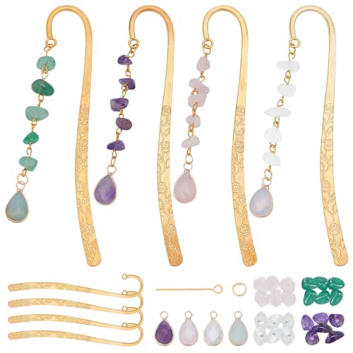 FREEBLOSS 4 Set DIY Lesezeichen Set Mit Metallhaken Kristall Lesezeichen DIY Set Vintage Lesezeichen Kristall Und Achat Lesezeichen Handgefertigtes Lesezeichen Set Mit Anleitung Metall Lesezeichen FREEBLOSS 4 Set DIY Lesezeichen Set Mit Metallhaken Kristall Lesezeichen DIY Set Vintage Lesezeichen Kristall Und Achat Lesezeichen Handgefertigtes Lesezeichen Set Mit Anleitung Metall Lesezeichen von FREEBLOSS