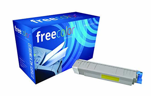 Freecolor 44643001 für Oki C801/C821, Premium Toner, wiederaufbereitet 7300 Seiten, bei 5% Deckung, gelb von FREECOLOR