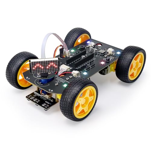 Freenove 4WD Car Kit for Raspberry Pi Pico (Not Included) (Compatible with Arduino IDE), Dot Matrix Expressions, Obstacle Avoidance, Line Tracking, Light Tracing, Colorful Light, App von FREENOVE