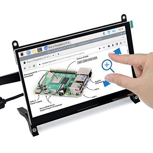 FREENOVE 7 Inch HDMI Touchscreen Monitor for Raspberry Pi Jetson Nano PC (No Shell), 1024x600 Pixel IPS Display, 5-Point Touch Capacitive Screen von FREENOVE