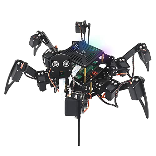 FREENOVE Big Hexapod Robot Kit for Raspberry Pi 4 B 3 B+ B A+, Walking, Self Balancing, Live Video, Face Recognition, Pan Tilt, Ultrasonic Ranging, Camera Servo (Raspberry Pi NOT Included) von FREENOVE