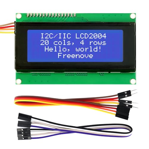 FREENOVE I2C LCD 2004 Module, IIC TWI Serial 20x4 Display, Compatible with Arduino Raspberry Pi Pico ESP32 ESP8266 von FREENOVE