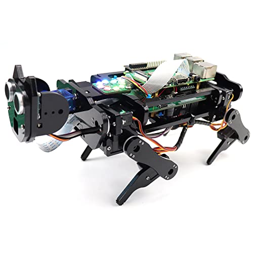 FREENOVE Robot Dog Kit for Raspberry Pi 4 B 3 B+ B A+, Walking, Self Balancing, Ball Tracing, Face Recognition, Ultrasonic Ranging, Camera Servo (Raspberry Pi NOT Included) von FREENOVE