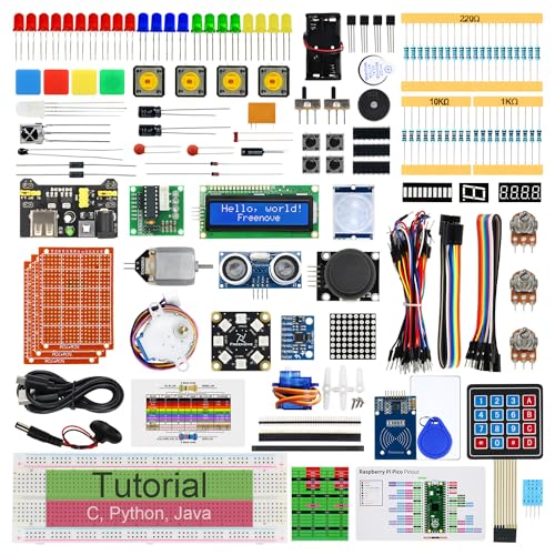 FREENOVE Ultimate Starter Kit for Raspberry Pi Pico (Not Included) (Compatible with Arduino IDE), 687-Page Detailed Tutorial, 220 Items, 112 Projects, Python C Java Code von FREENOVE