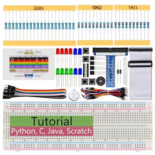 Freenove Basic Starter Kit for Raspberry Pi 5 4 B 3 B+ 400, 227-Page Detailed Tutorial, Python C Java Scratch Code, 146 Items, 41 Projects von FREENOVE