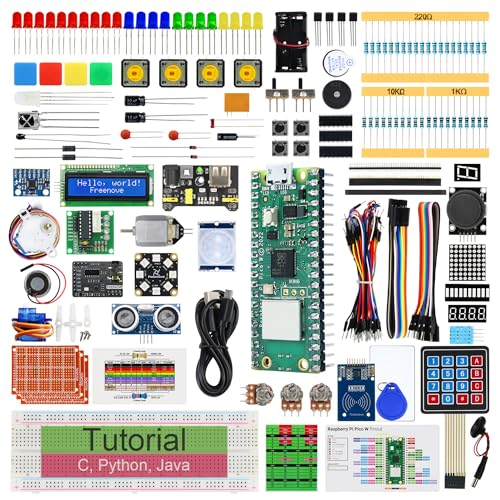 Freenove Ultimate Starter Kit for Raspberry Pi Pico W (Included) (Compatible with Arduino IDE), 687-Page Detailed Tutorial, 224 Items, 112 Projects, Python C Java Code von FREENOVE
