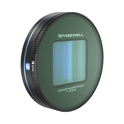 Freewell 1.55x Blue Anamorphic Lens Kompatibel mit Freewell Sherpa und Galaxy Cases - Verbessern Sie Ihre Mobile Cinematographie von FREEWELL