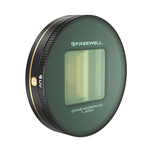 Freewell 1.55x Gold Anamorphotisches Objektiv Kompatibel mit Freewell Sherpa und Galaxy Cases - Verbessern Sie Ihre Mobile Cinematographie von FREEWELL