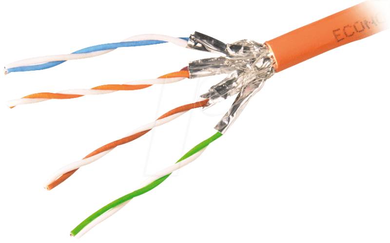 4X2 AWG23/1-500 - CAT-7 Verlegekabel, STP-PiMF, 500m von FREI