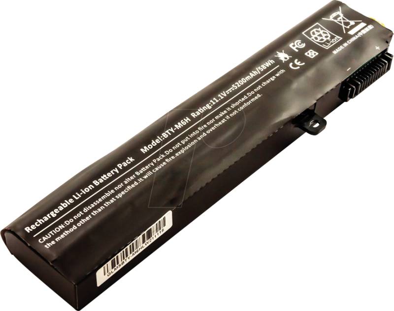 AKKU 54119 - Notebook-Akku für MSI, Li-Ion, 5200 mAh von FREI