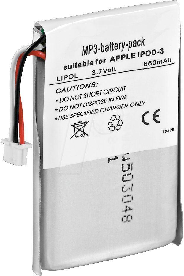 AKKU IPD 3G - MP3-Player Akku für Apple iPod 3G, Li-Ion, 700 mAh AKKU IPD 3G - MP3-Player Akku für Apple iPod 3G, Li-Ion, 700 mAh von FREI