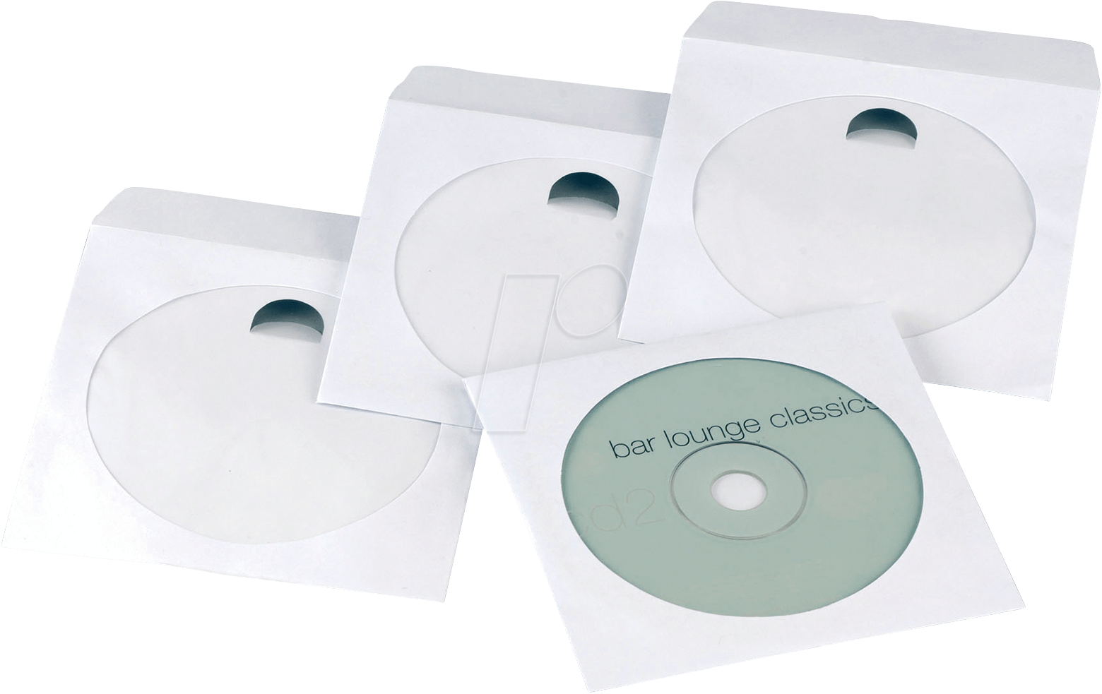 CD-SCHUTZ 50WS - CD/DVD Papierhüllen, 50er Pack, weiß von FREI