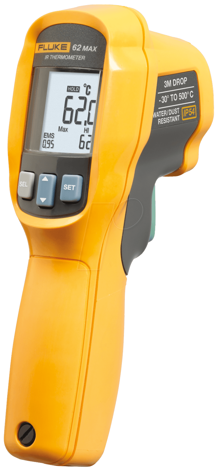 FLUKE 62 MAX - Infrarot-Thermometer 62 MAX, mit Laserpointer, -30 bis +500°C von FREI