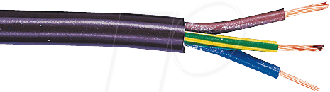 H03VV F375B 50M - Schlauchleitung H03VV-F, 3 x 0,75 mm, 50 m, braun von FREI