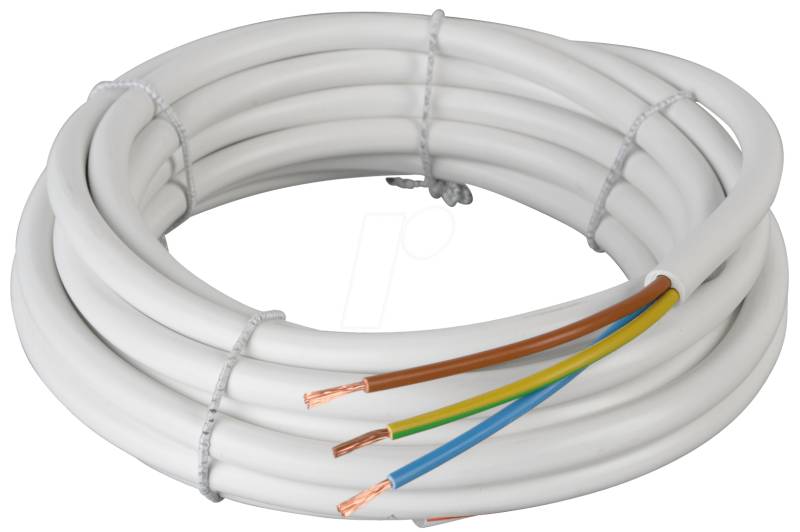 H05VV F315W 100M - Schlauchleitung H05VV-F, 3 x 1,5 mm, 100 m, weiß von FREI