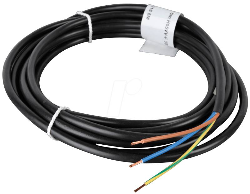 H05VV F3G1,5 100 - Schlauchleitung H05VV-F, 3 x 1,5 mm, 100 m, schwarz von FREI