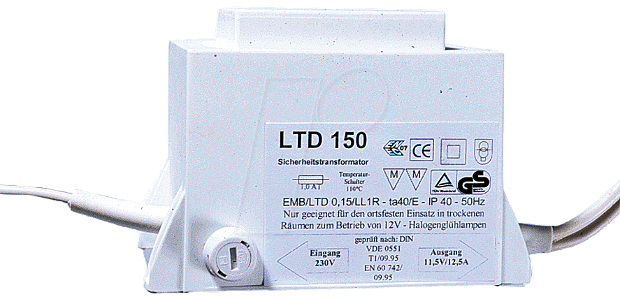 HAL-TRAFO 500VA - Halogen-Trafo, 500 W HAL-TRAFO 500VA - Halogen-Trafo, 500 W von FREI