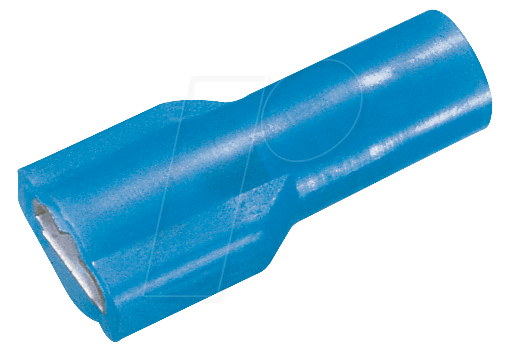 IFSH-B-4,75 - Flachsteckerhülse-vollisoliert, Breite:4,75mm,blau von FREI