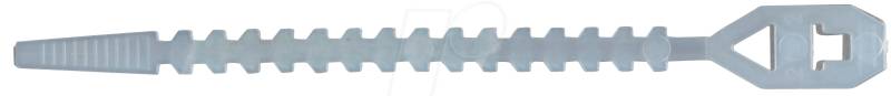 KAB-W 125H - Kabelbinder, wiederlösbar, 125 mm, weiß, 100er-Pack von FREI