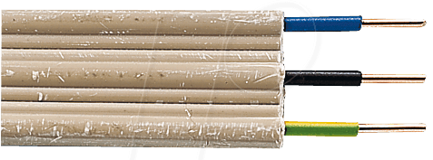 NYIF J3X1,5 25M - Stegleitung NYIF-J - 3 x 1,5 mm², gr, 25 m von FREI