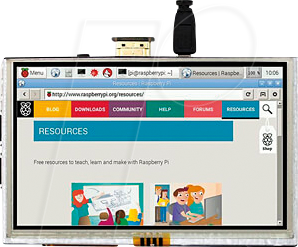 RASP PI 5TD 2 - Raspberry Pi Shield - Display LCD-Touch, 5'', 800x480 Pixel von FREI