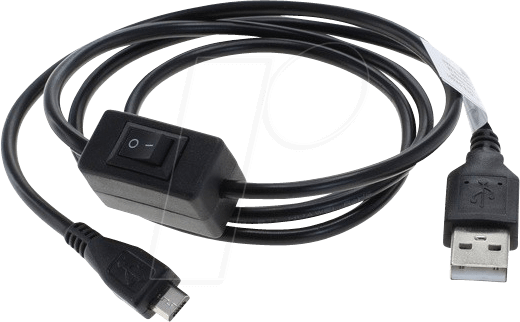 RPI CABLE SW 100 - Raspberry Pi - Kabel mit Schalter, 100 cm, schwarz von FREI
