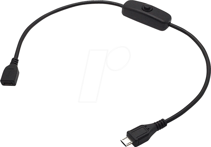 RPI CABLE SW 30 - Raspberry Pi - Kabel mit Schalter, 30 cm, schwarz von FREI